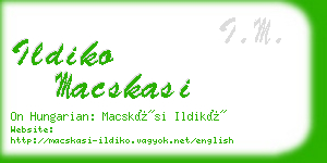 ildiko macskasi business card